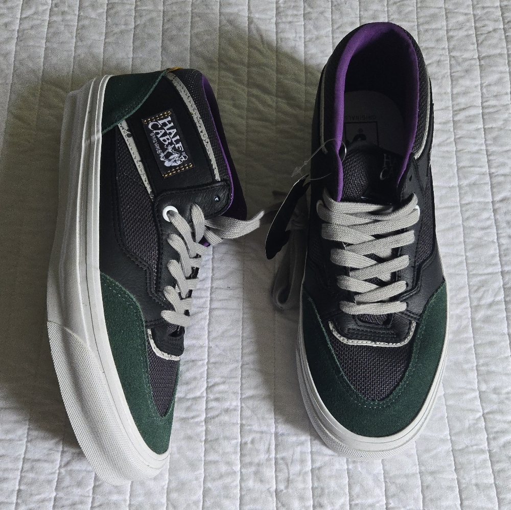 Vans Half Cab Vault Originals  Premiun Green And Purple Men 8.5 Skate 072025